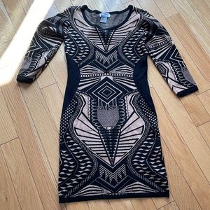 Sweater dress with gatsby like pattern